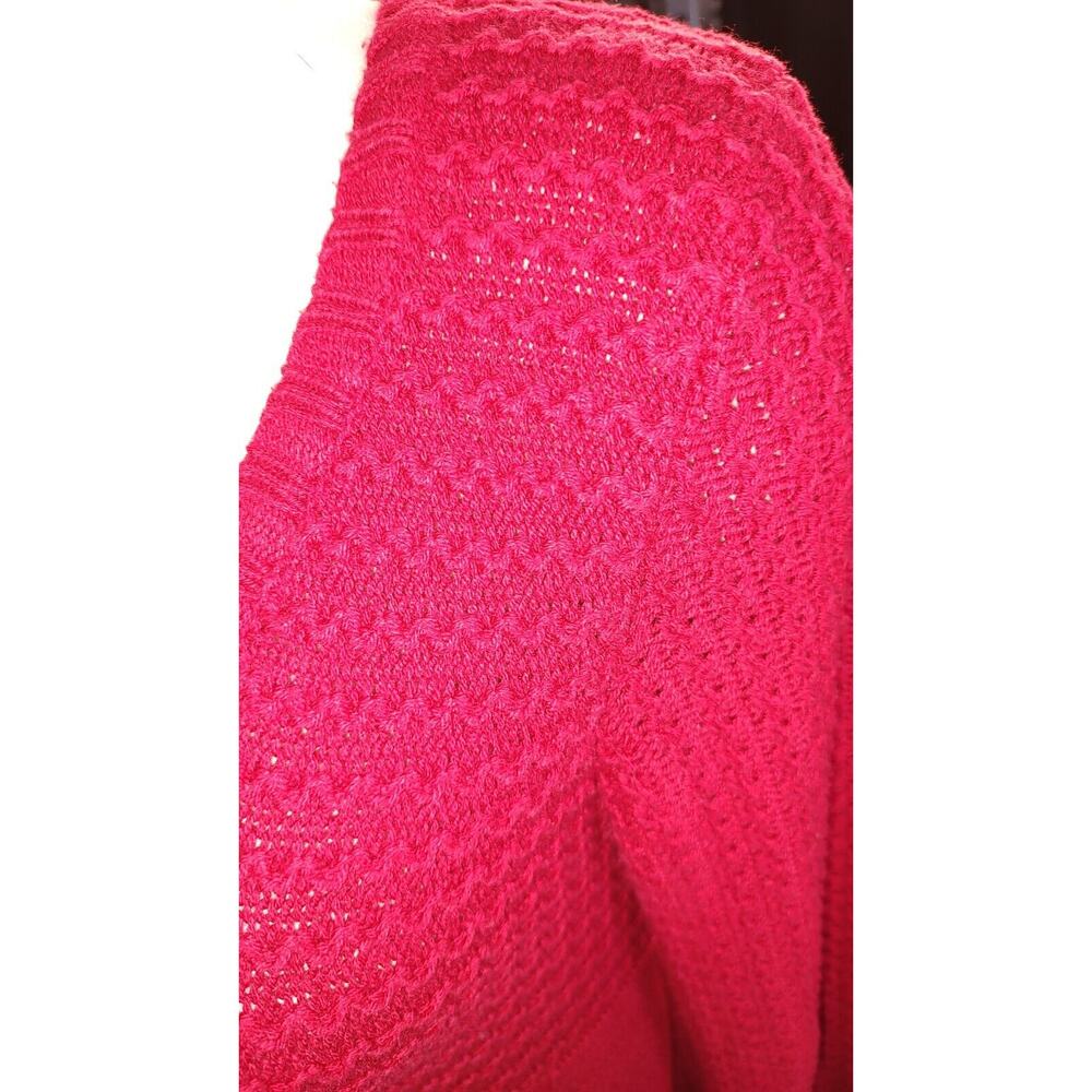 Style & Co. Woman's Red Pullover Sweater Size M Cable Knit Stretch 3 knit Styles - Picture 6 of 11